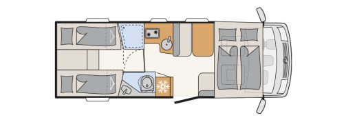 Dethleffs Trend I7057 EB Layout